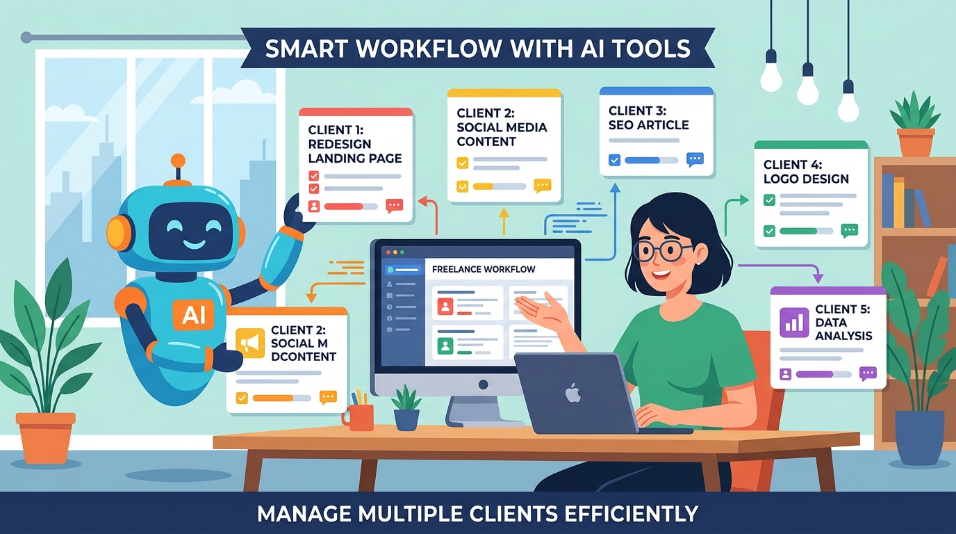 AI tools for freelancers managing multiple clients — workflow overview