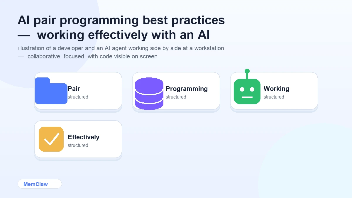 AI pair programming best practices — working effectively with an AI coding partner