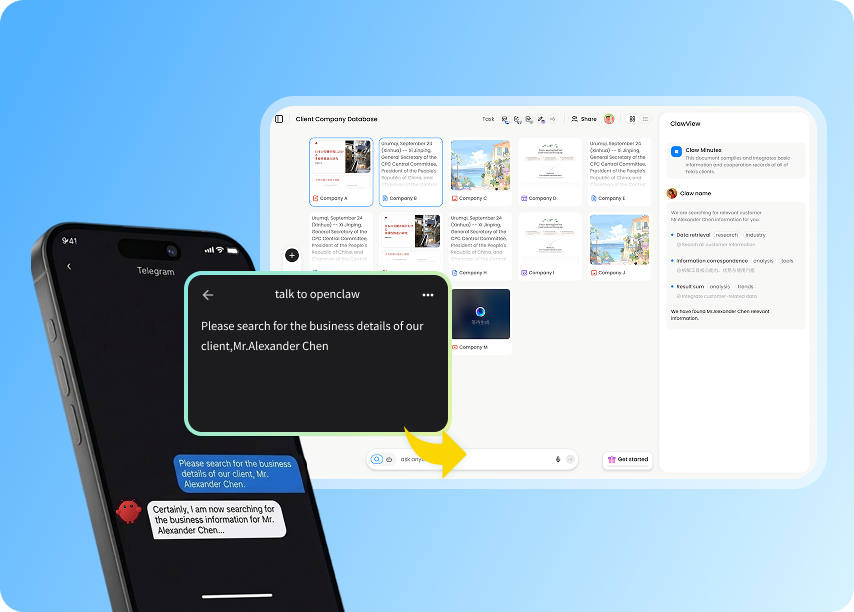 واجهة مساحة عمل MemClaw التي تعرض ذاكرة مشروع دائمة لـ OpenClaw